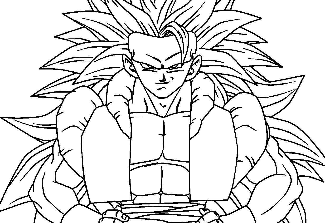 1367x937 Dragon Ball Z Coloring Pages Goku Super Saiyan 3