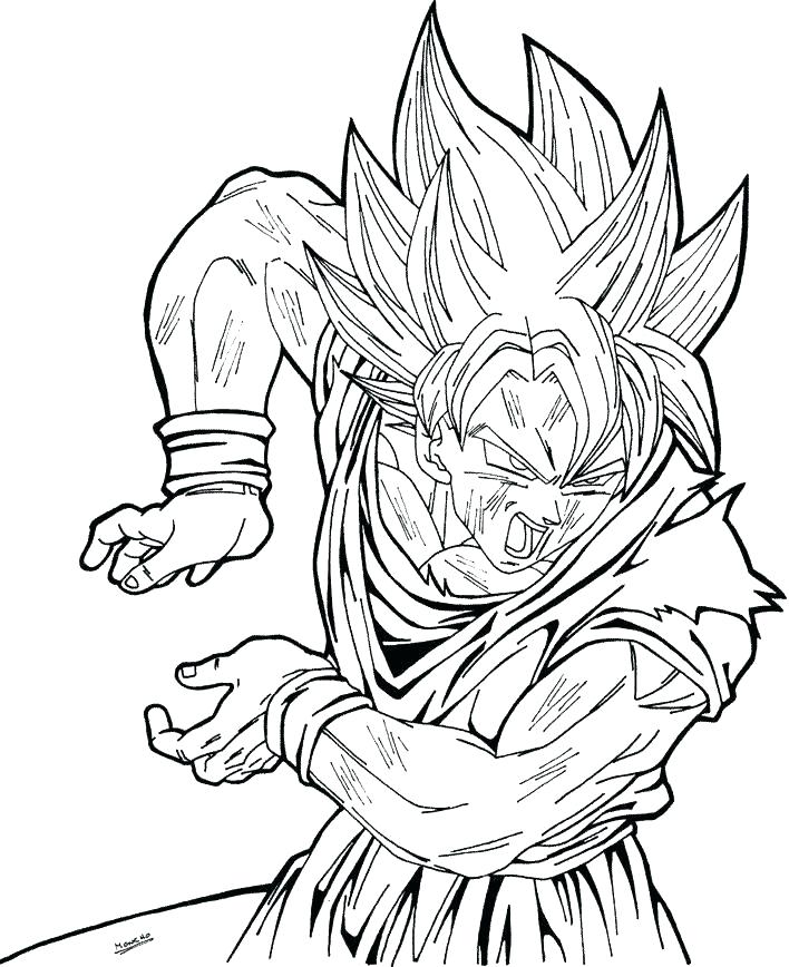 708x868 Dragon Ball Z Goku Super Saiyan 4 Coloring Pages God 2 5 Twit