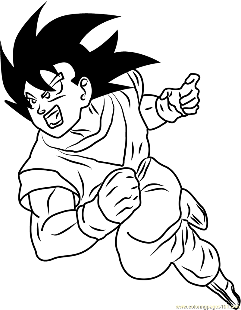 800x1026 Dragon Ball Z Coloring Page
