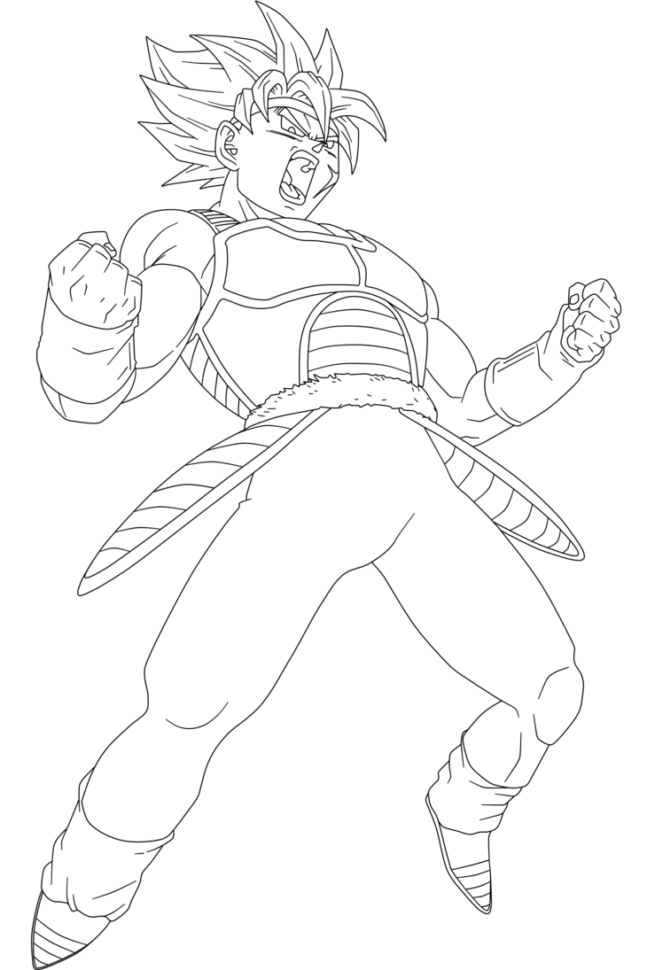 730x1095 Ssj Bardock Lineart By Boscha196