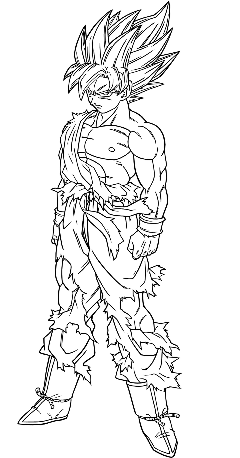 840x1600 Free Printable Dragon Ball Z Coloring Pages For Kids
