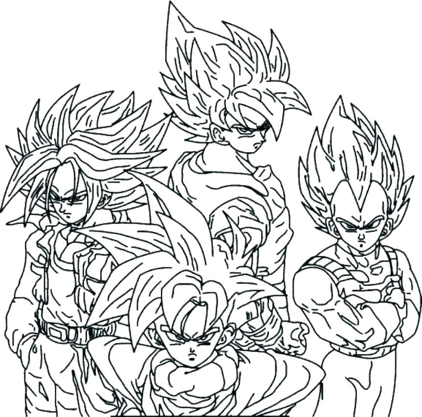 863x852 Coloring Pages Of Dragon Ball Z Coloring Pages Dragon Ball Z