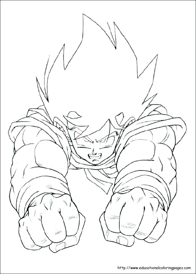 Dragon Ball Z Coloring Pages Goku Super Saiyan 5
