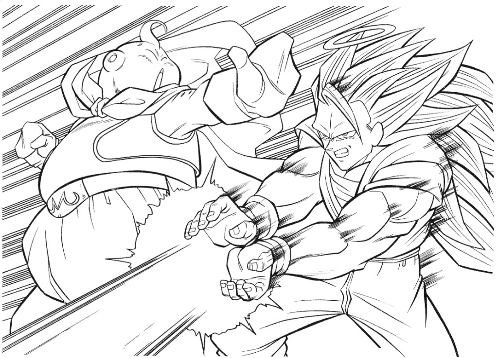 1024x738 Dragon Ball Z Coloring Pages Bebo Pandco Regarding Page Prepare 17