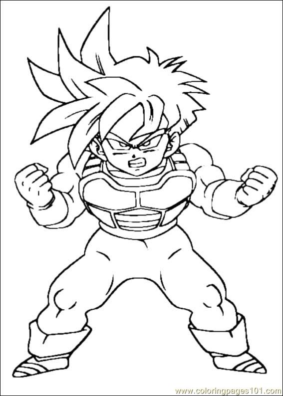 567x794 Dragon Ball Z Coloring Pages Free