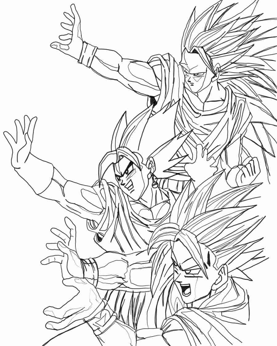 900x1125 Free Printable Dragon Ball Z Coloring Pages For Kids Exceptional