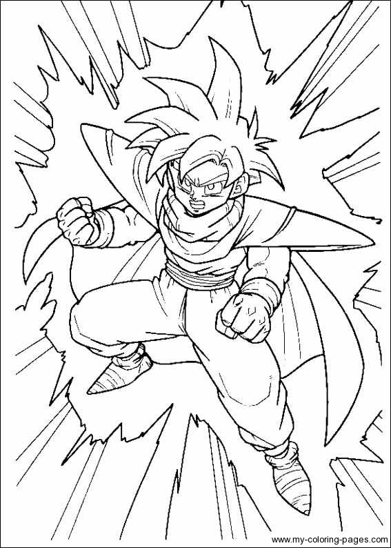 567x794 Exciting Dragonball Z Coloring Pages 22 For Free Colouring
