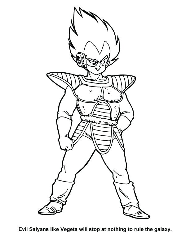 600x783 Idea Dragon Ball Z Vegeta Coloring Pages Or Evil In Dragon Ball Z
