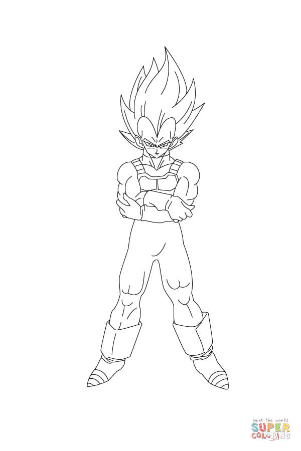 600x900 Vegeta Coloring Pages Vegeta Is Angry Coloring Page Free Printable