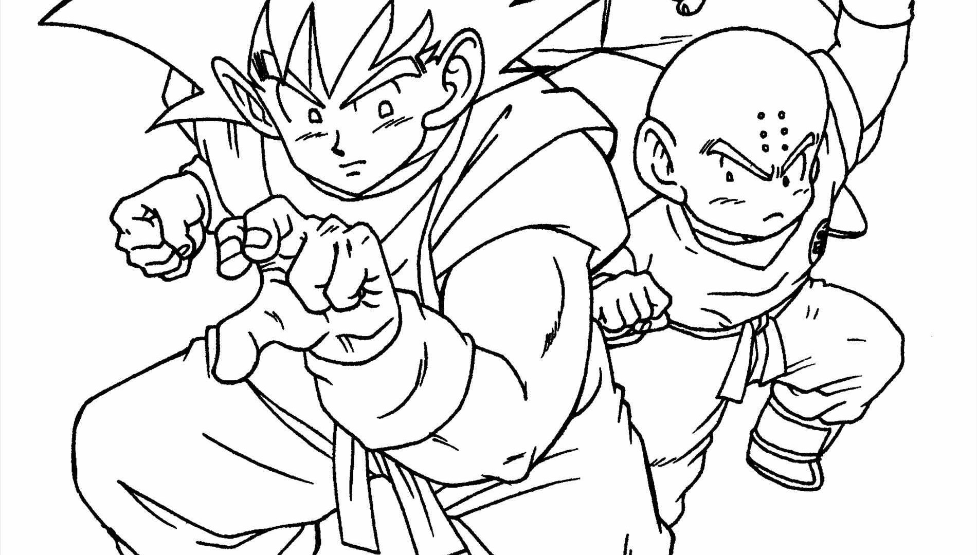 1900x1080 Goten Dragon Ball Z Anime Coloring Pages For Kids Printable Free