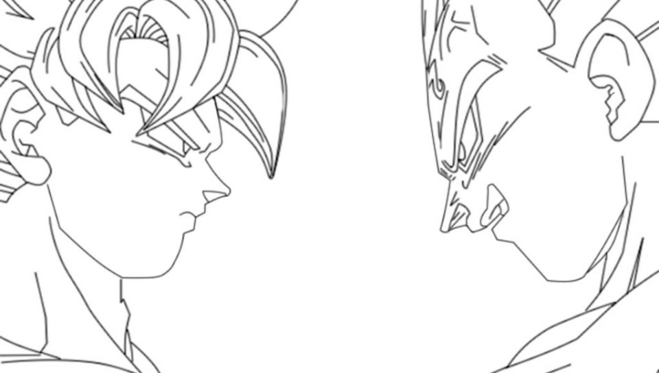 960x544 Dragon Ball Z Kai Coloring Pages Free And Vegeta Cartoons Sheets