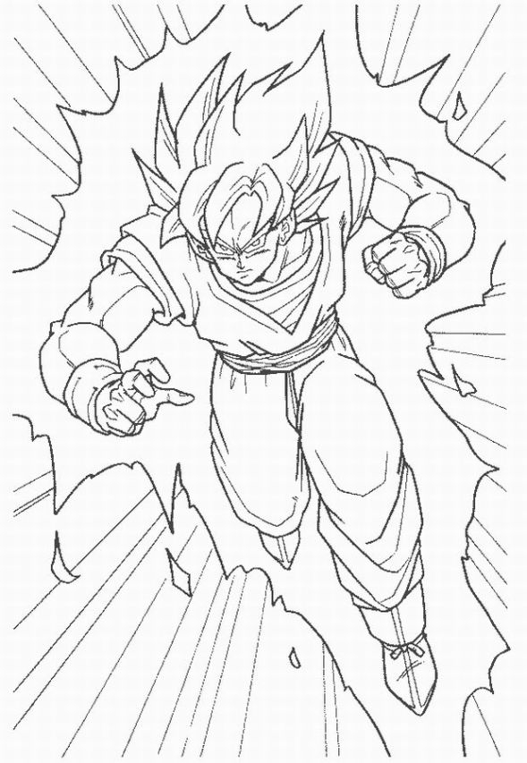 Dragon Ball Z Super Saiyan Coloring Pages