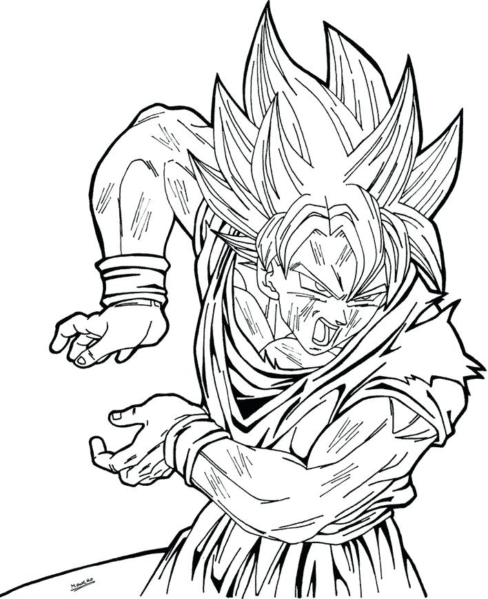 708x868 Dragon Ball Z Gt Colouring Pages Ssj4 Goku Coloring Pages Dragon