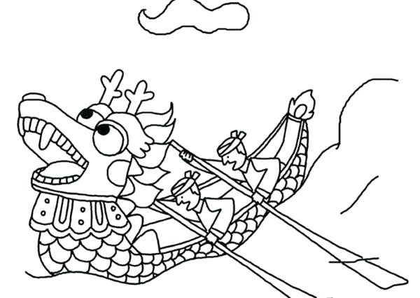 600x425 Dragon Boat Coloring Pages Dragon Boat Race In Symbols Chinese