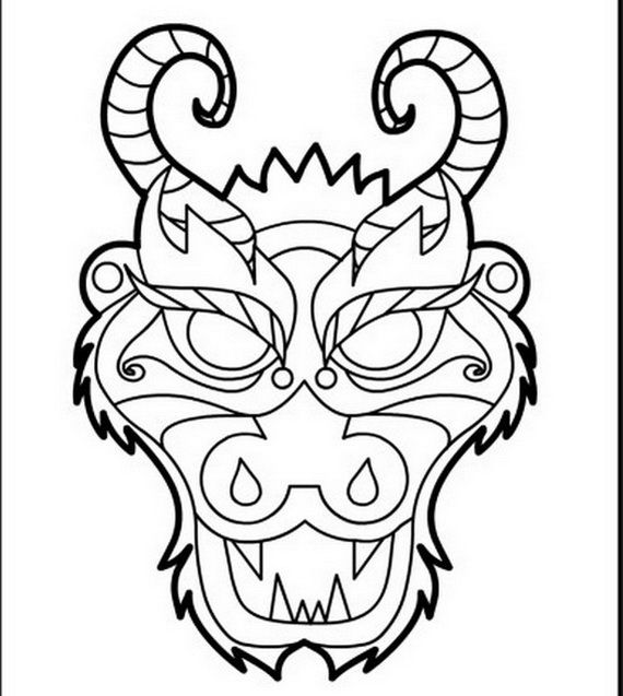 570x637 Chinese Dragon Boat Festival Coloring Pages Dragon Boat Festival