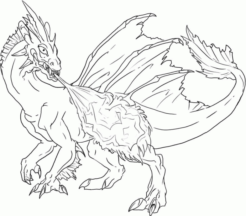 1025x901 Awesome Dragon Cartoon Coloring Pages Design Printable Sheet