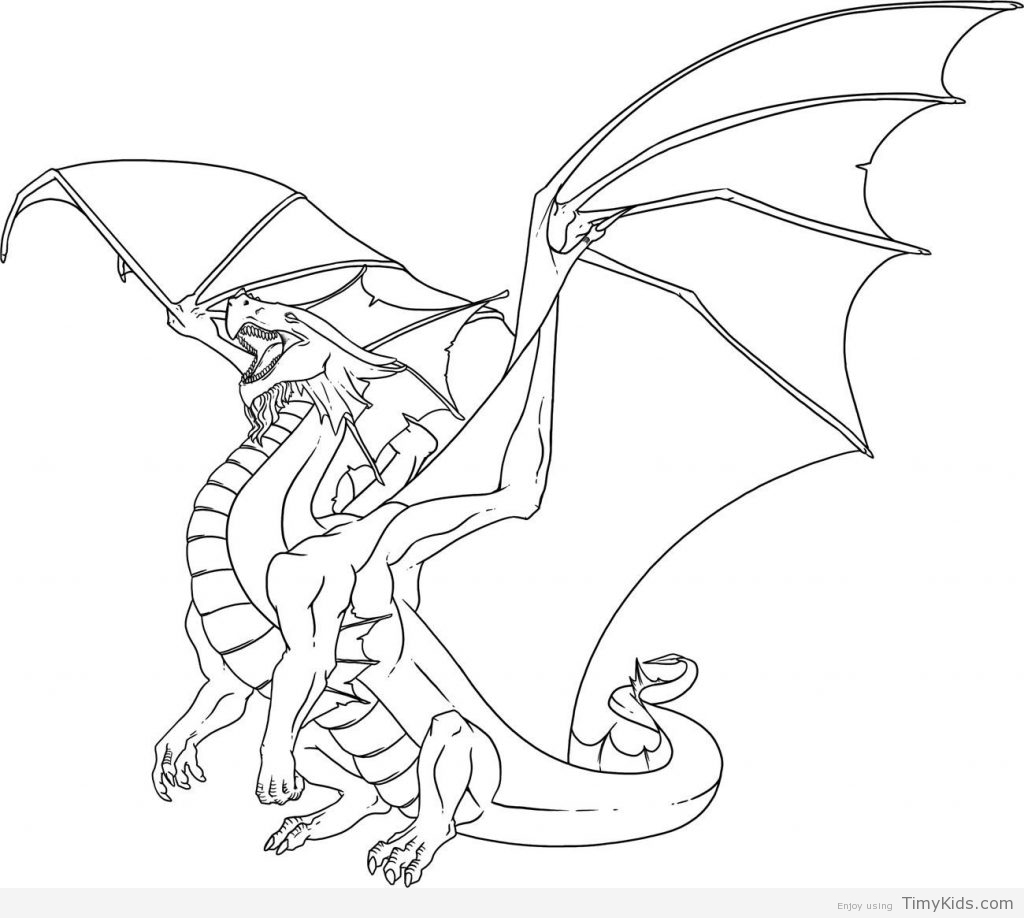 1024x918 Real Dragon Coloring Pages Deeptown Club