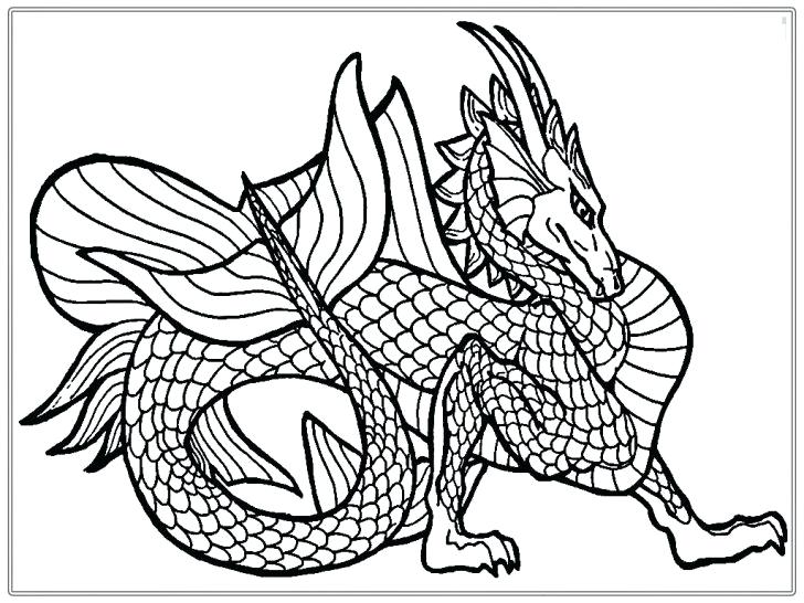 728x546 Dragon Coloring Pages Ideal Dragon Coloring Pages For Adults