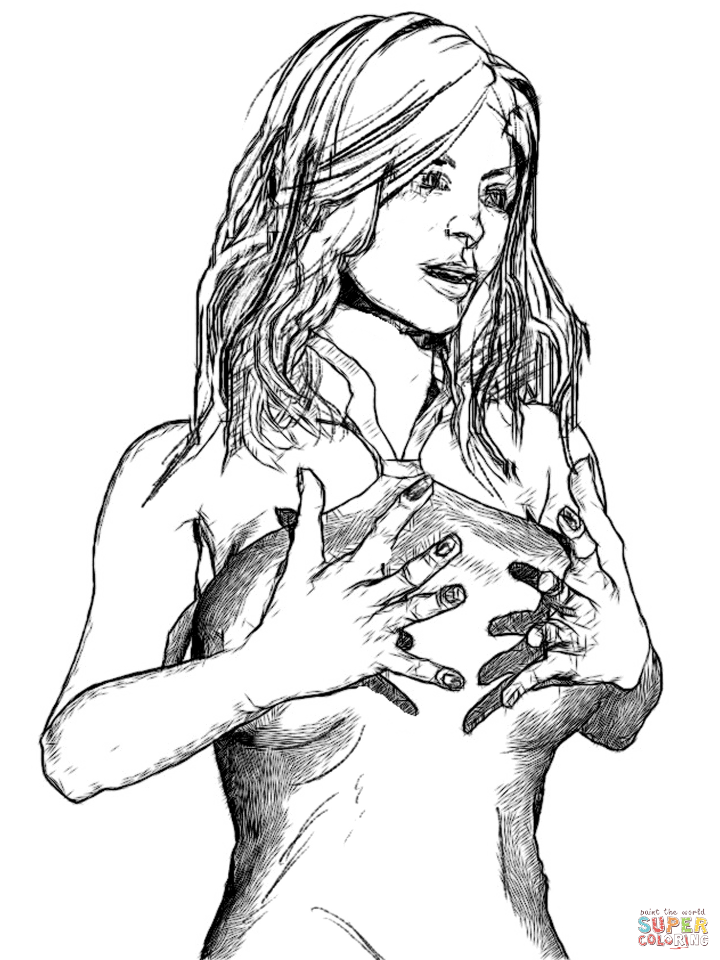 1473x1963 Female Coloring Pages Young Woman Page Free Printable