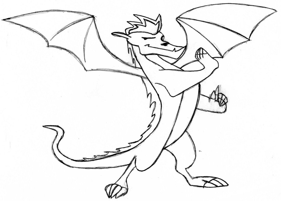 900x645 Dragon Coloring Pages