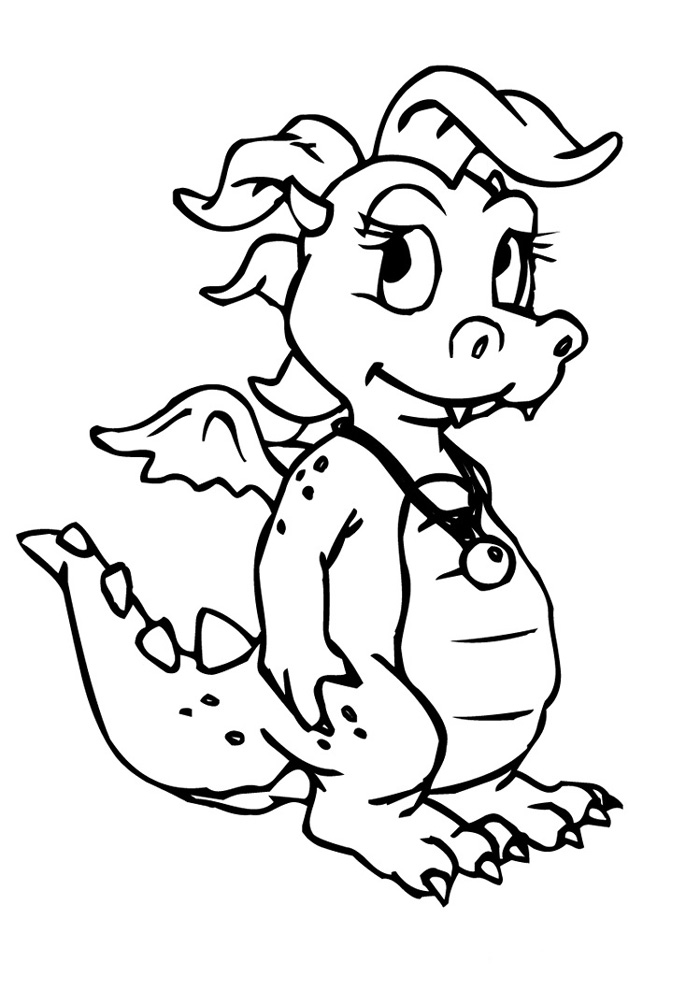 700x991 Dragon Coloring Pages Printable