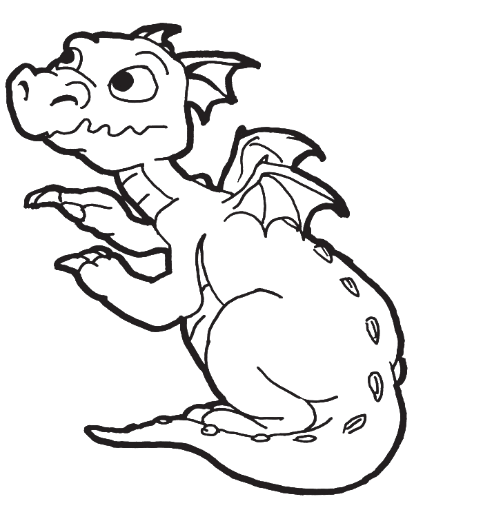 700x756 Baby Dragon Coloring Pages