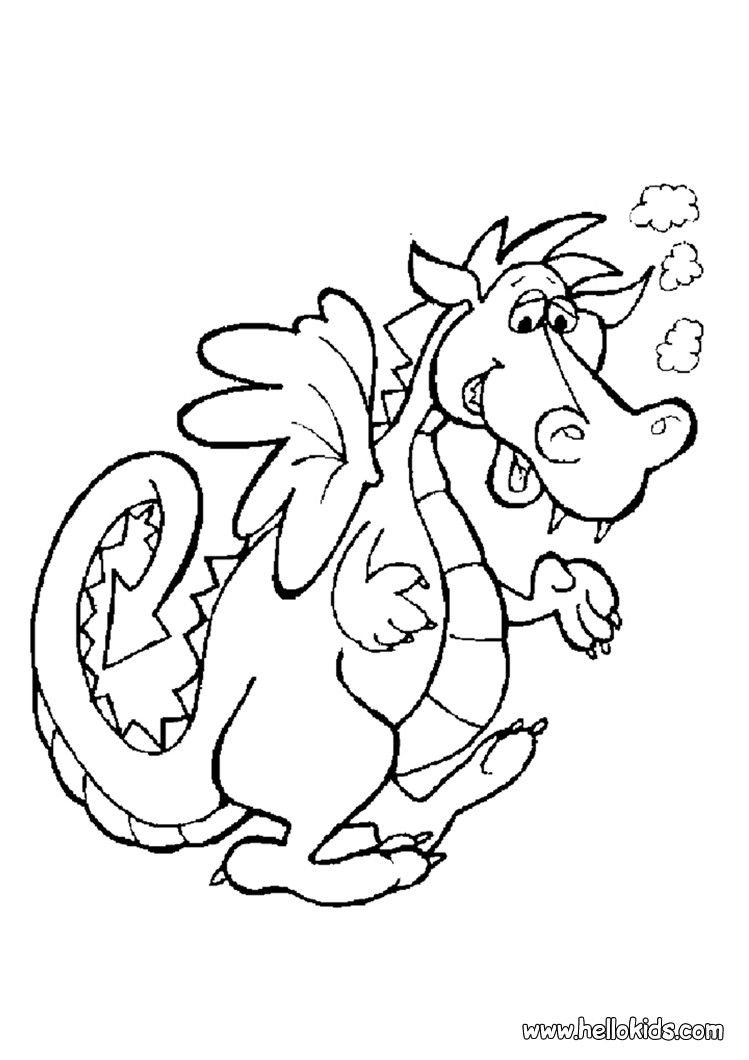 749x1060 Dragon Coloring Pages