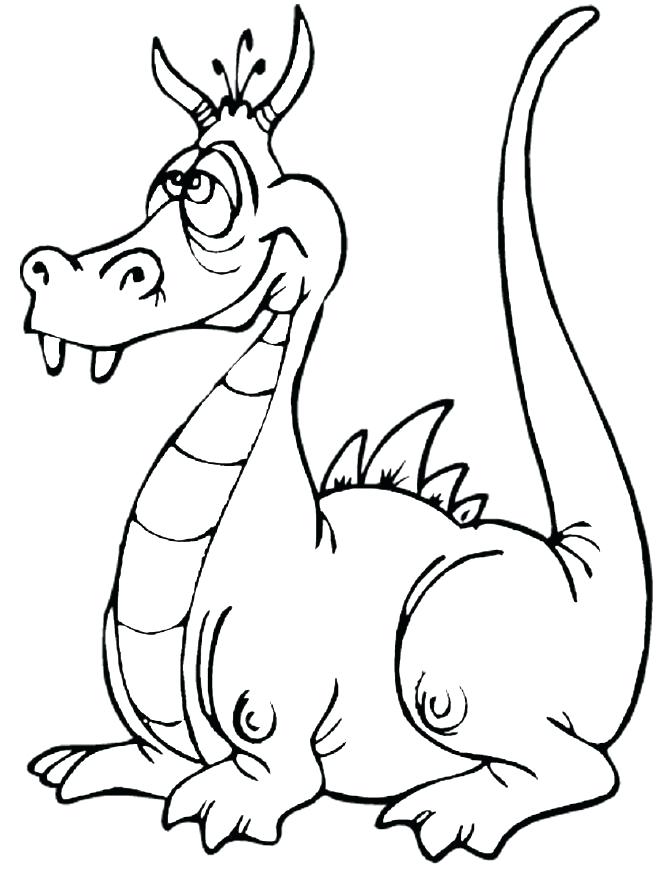 671x869 Dragon Coloring Pages Funny Dragon Coloring Pages A Dragon Ball Z