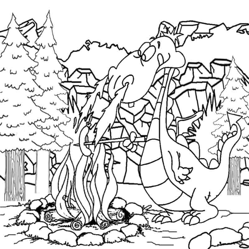 800x800 Dragon Coloring Pages Online 489136