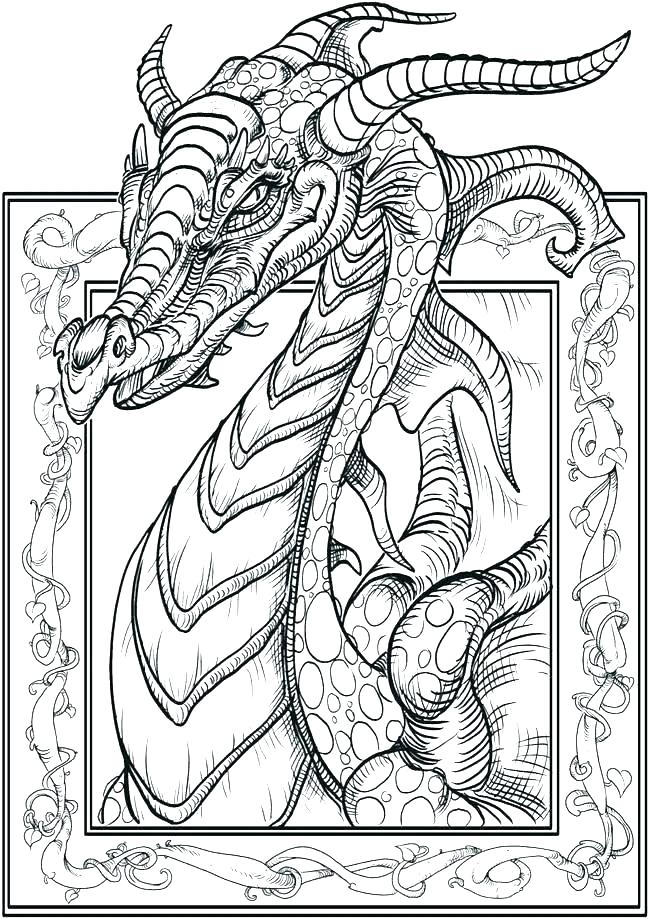 650x919 Free Printable Dragon Ball Z Coloring Pages Realistic Dragon