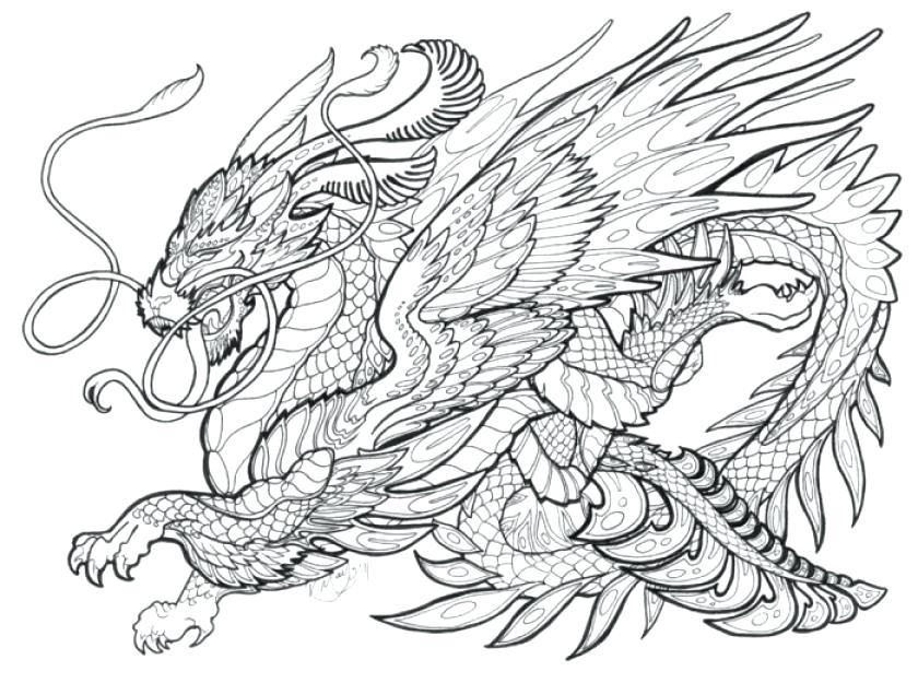 840x636 Dragon Coloring Pages Dragon Coloring Pages For Adults Free