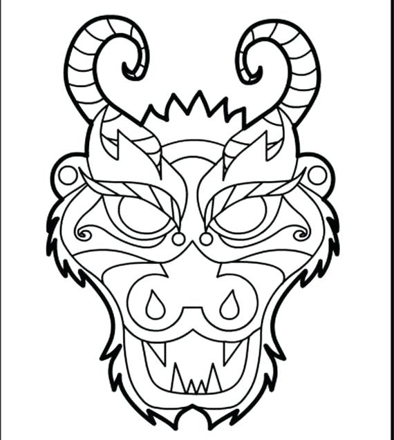 Dragon Head Coloring Page