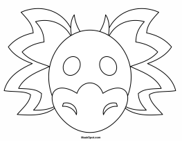 263x203 Dragon Mask To Color Fantasy Dragon Mask, Masking