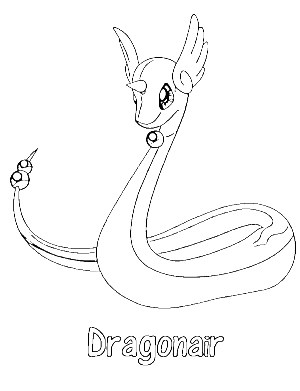 300x391 Dragonair Pokemon Dragonair Pokemon Coloring Page. Dragonair Pokemon