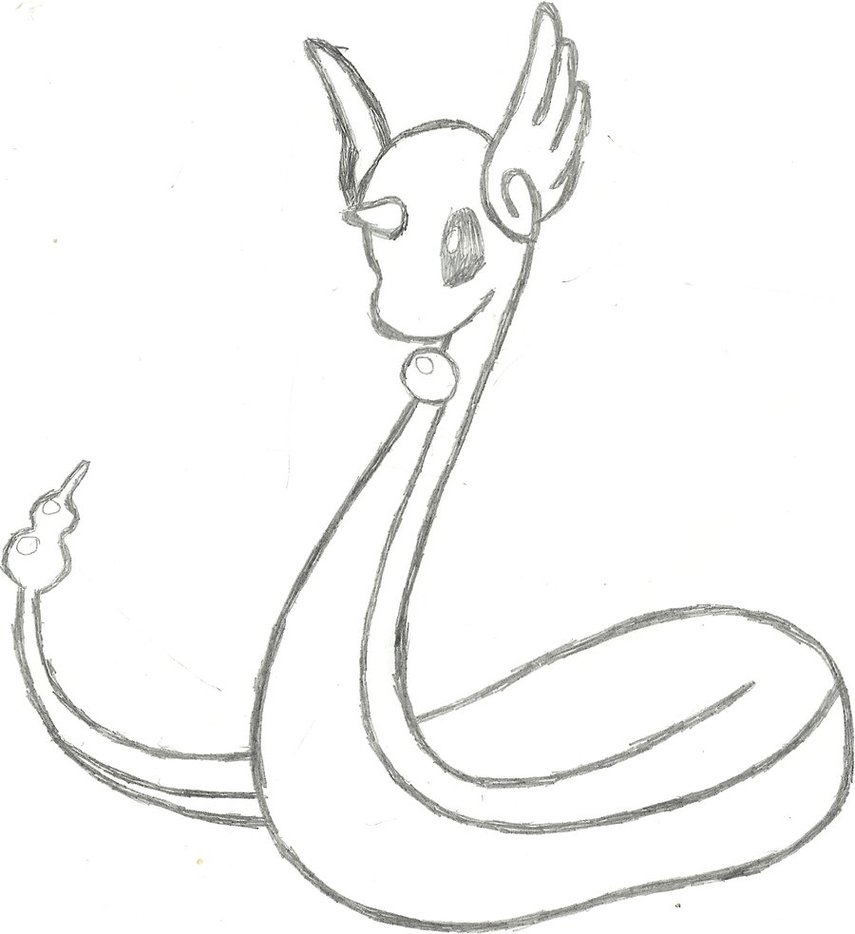 855x934 Pokemon Dragonair Drawing
