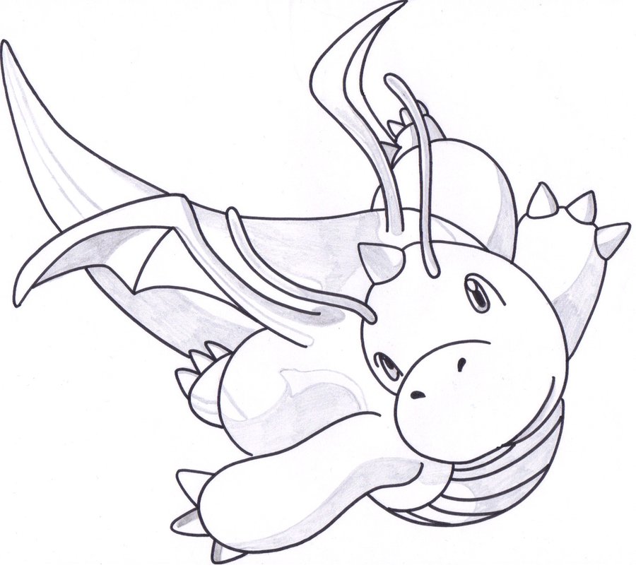 900x824 Pokemon Dragonite Coloring Pages