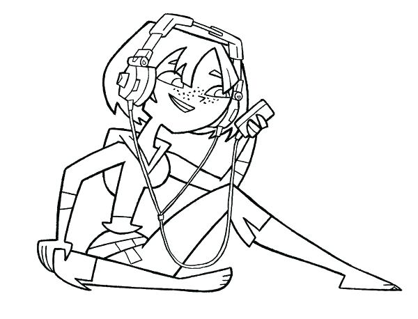 600x458 Total Drama Island Coloring Pages Total Drama Coloring Pages Total
