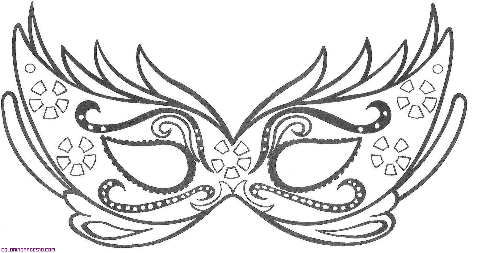 1600x819 Mask Coloring Pages Printable With Page At 4