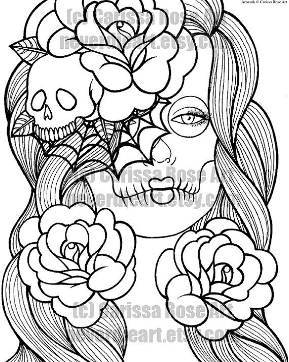 570x713 Digital Download Print Your Own Coloring Book Outline Page