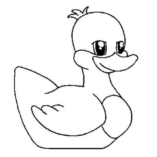 600x600 Kids Drawing Of Duck Coloring Page