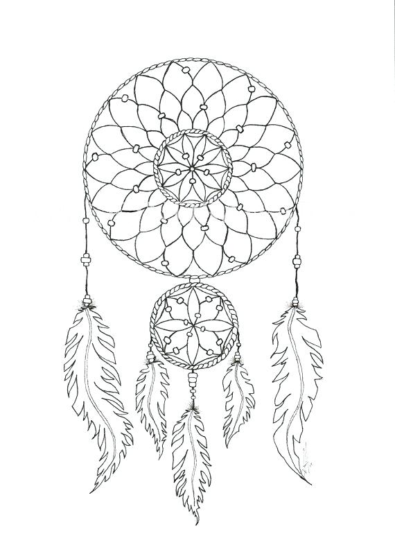 Dream Catcher Coloring Page