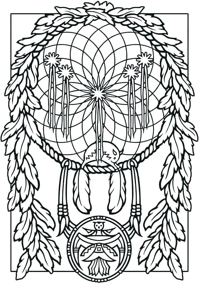 650x925 Dreamcatcher Coloring Pages Owl Coloring Page From Coloring Dream