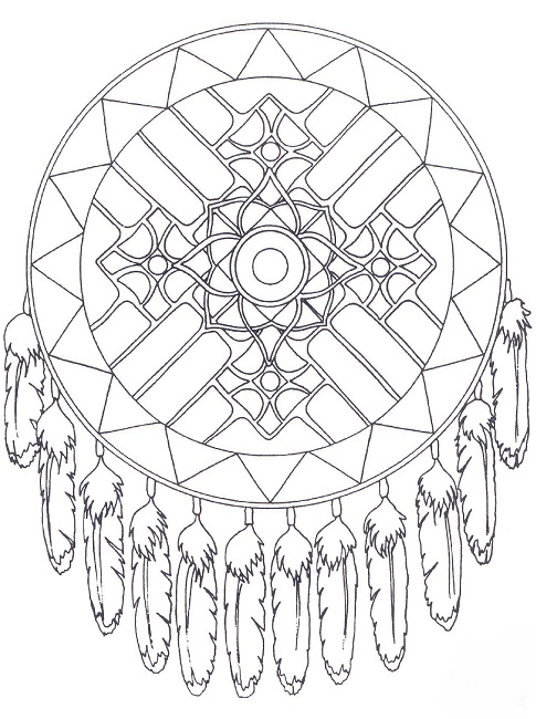 485x650 Free Native American Mandala Coloring Pages Design