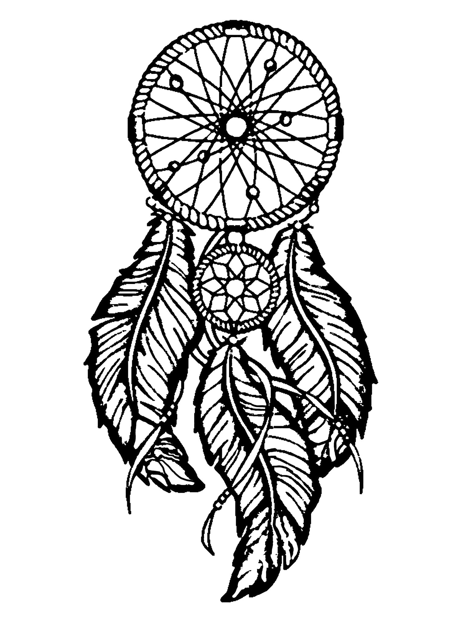 1500x2026 Dreamcatcher Coloring Pages