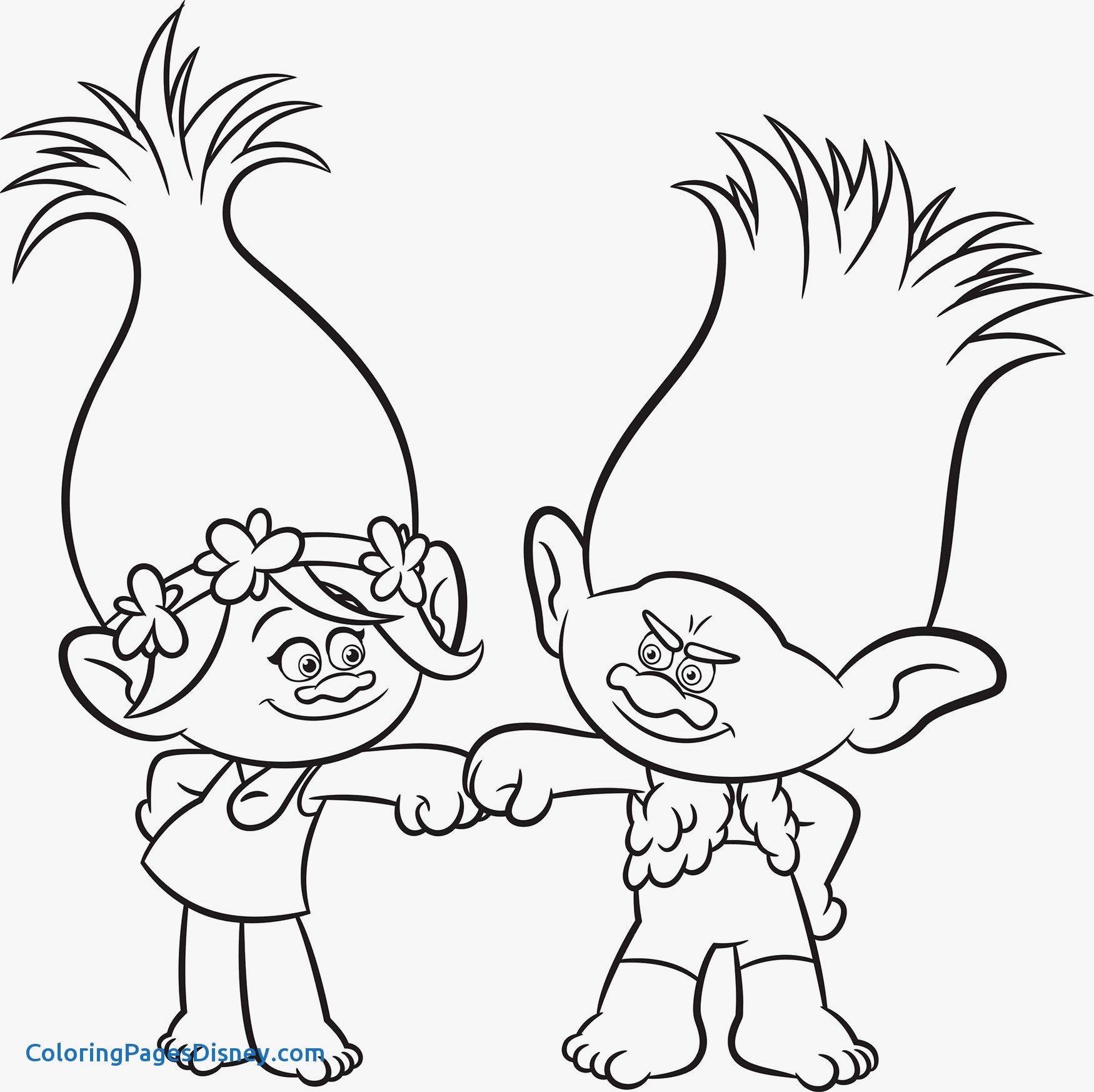 1750x1746 Dreamworks Trolls Coloring Pages Best Of Poppy Troll Coloring Page