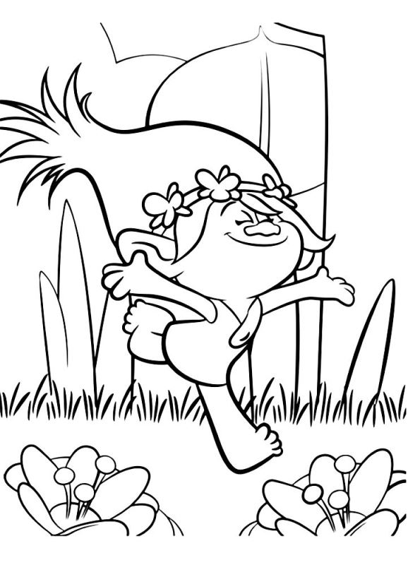 595x800 Dreamworks Animation Trolls Poppy Coloring Page