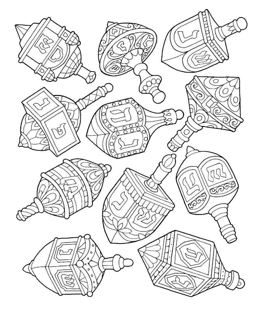 889x1080 Hanukkah Dreidel Coloring Page Coloring Pages