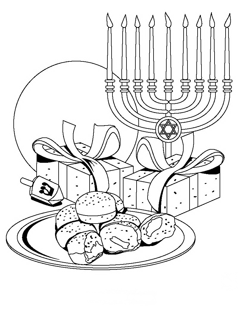 820x1060 Free Hanukkah Pictures To Color Hanukkah Coloring Pages Printable