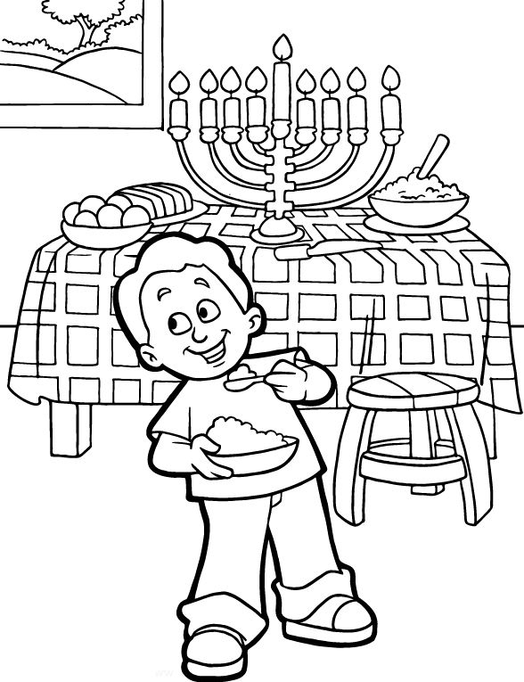 588x765 Free Printable Hanukkah Coloring Pages For Kids