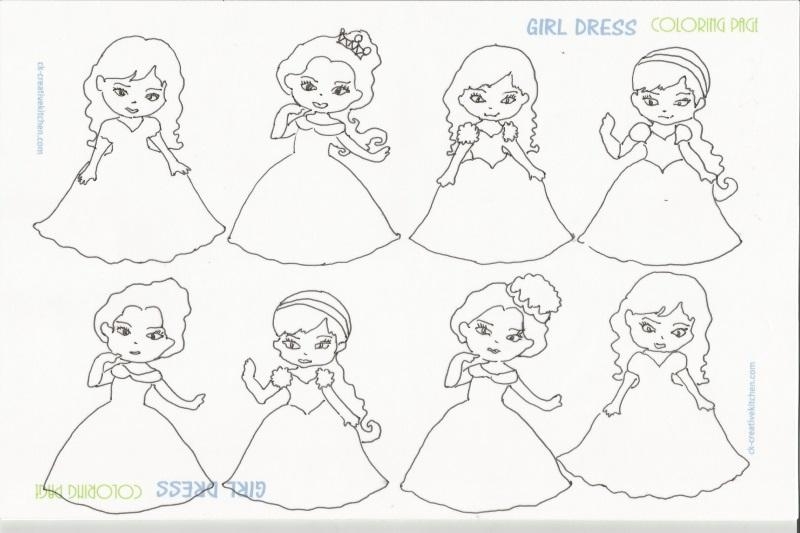 800x533 Girl Dress Coloring Pages